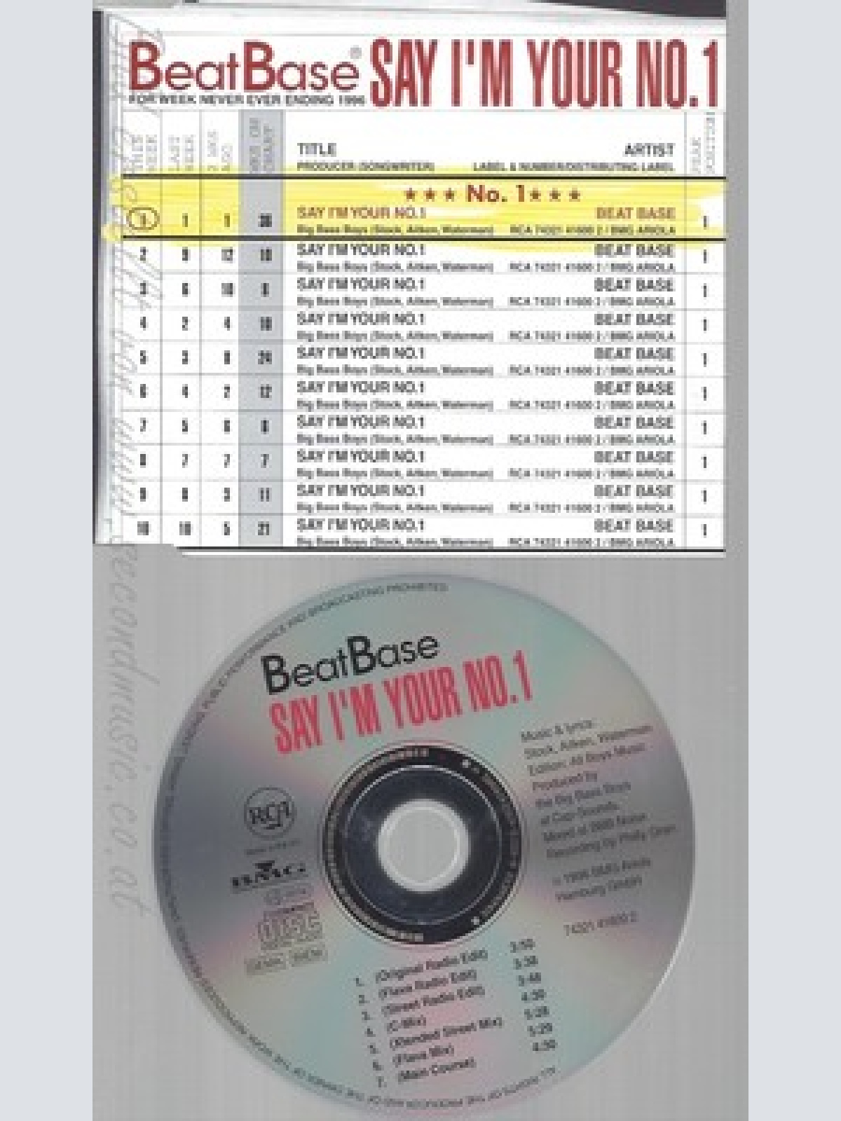CD--BEAT BASE -- --- SAY I'M YOUR NO.1