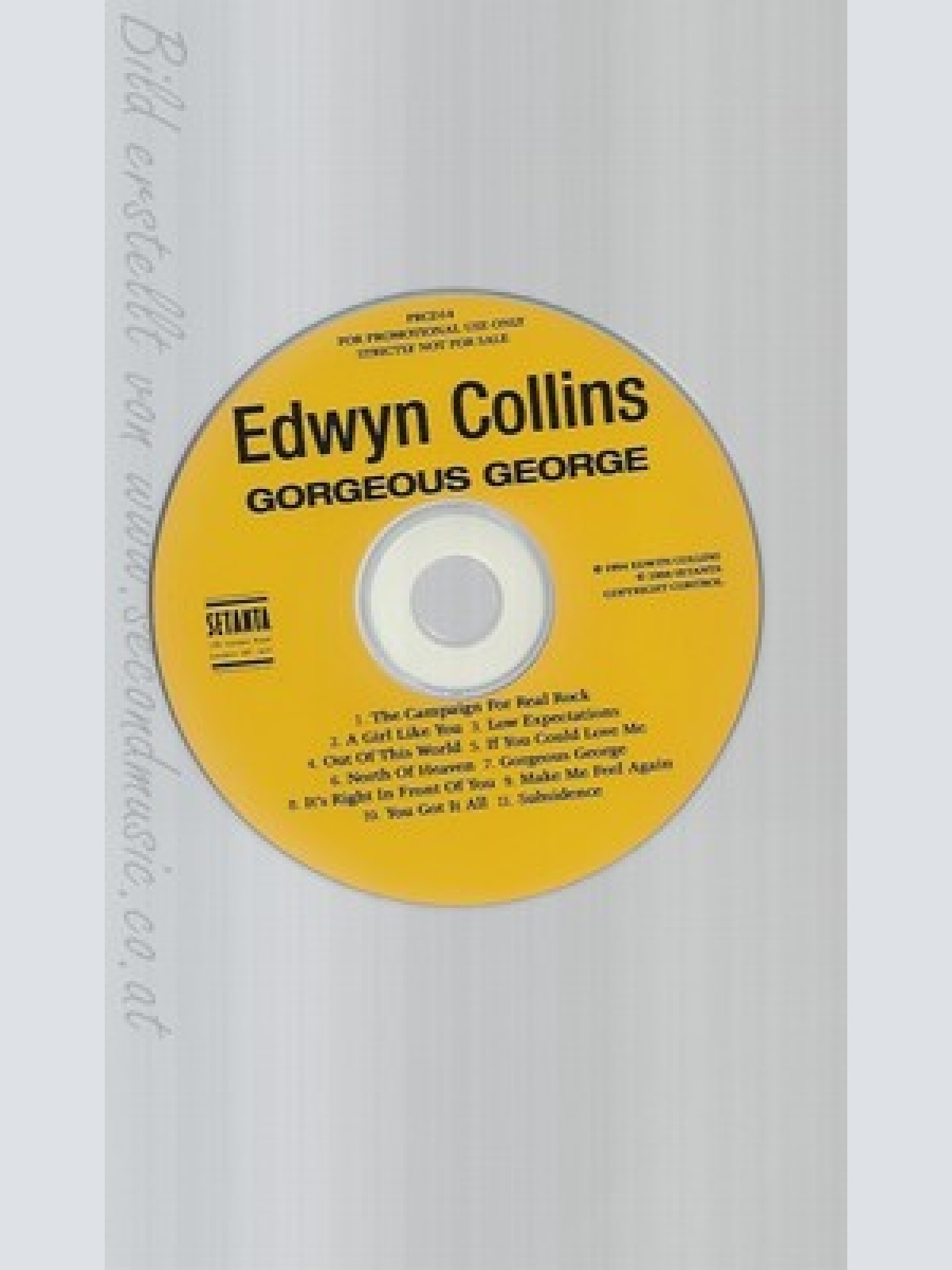 CD--EDWYN COLLINS--GORGEOUS GEORGE--PROMO