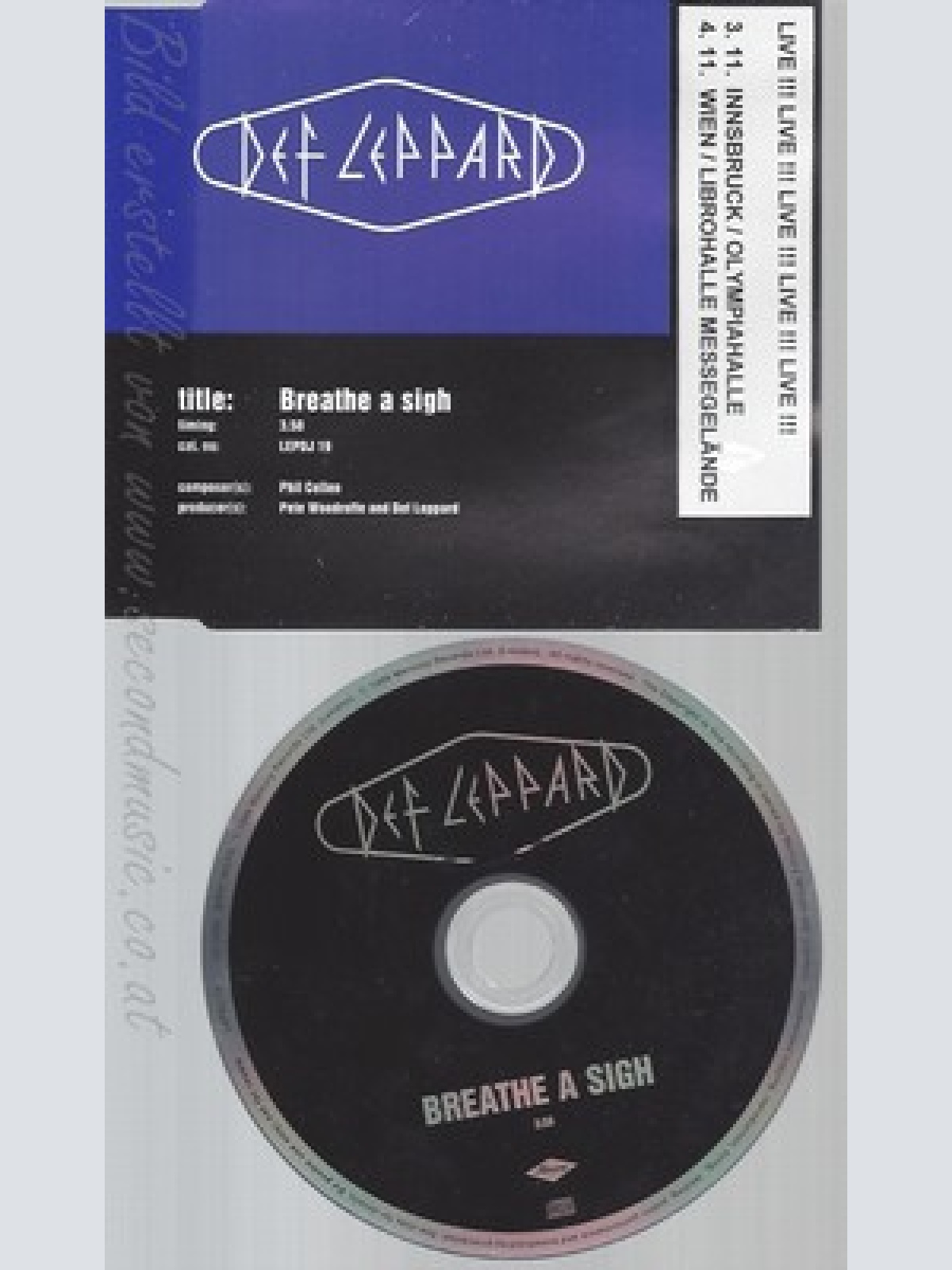 CD--DEF LEPPARD--BREATHE A SIGH--PROMO