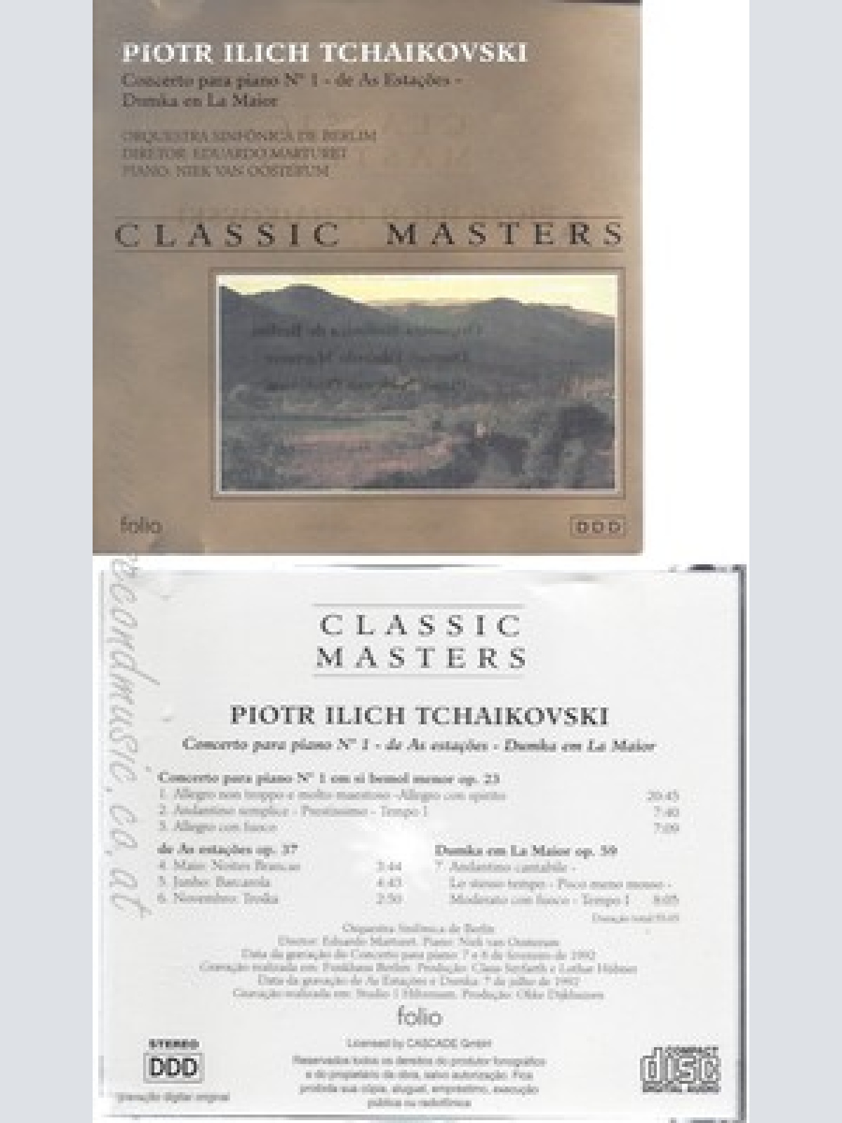 CD--CLASSIC MASTERS--PIOTR ILICH TCHAIKOVSKI
