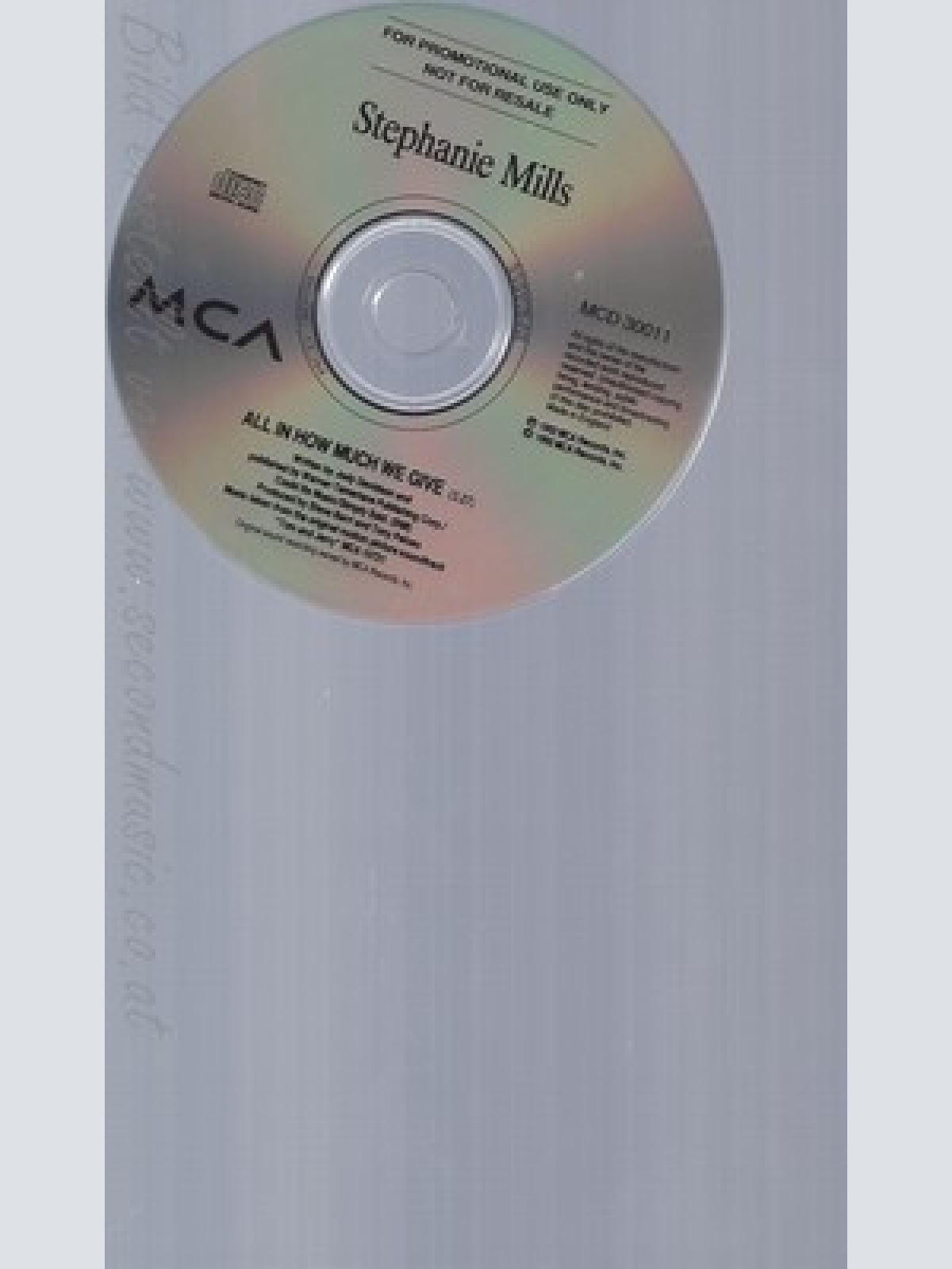 CD--STEPHANIE MILLS--ALL IN HOW MUCH WE GIVE--PROMO