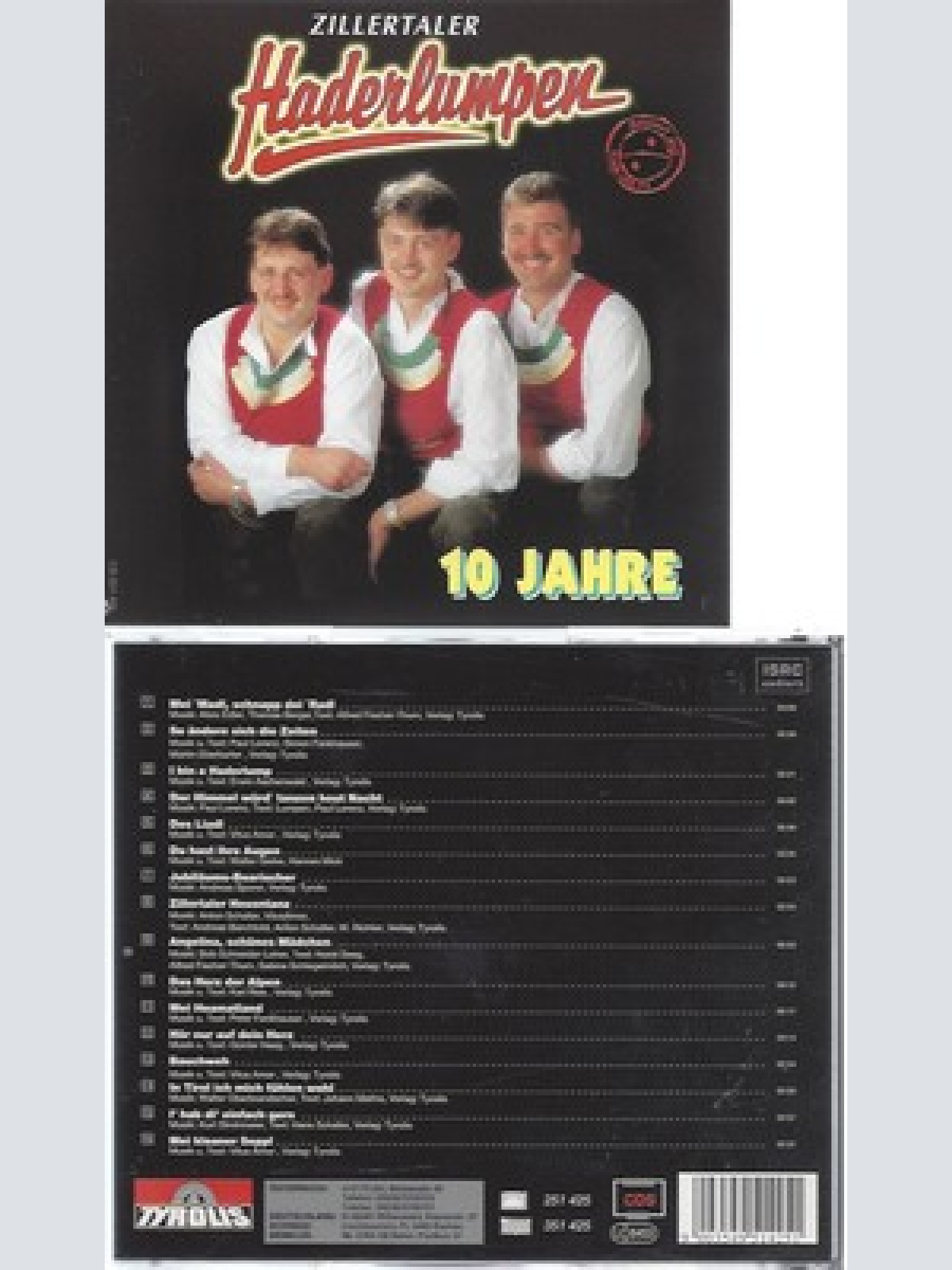 CD--ZILLERTALER HADERLUMPEN --10 JAHRE