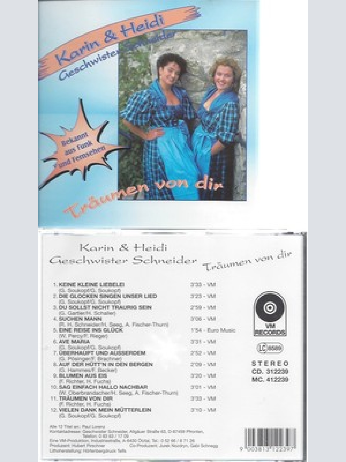 CD--KATRIN & HEIDI--GESCHWISTER SCHNEIDER --TRAEUMEN VON DIR