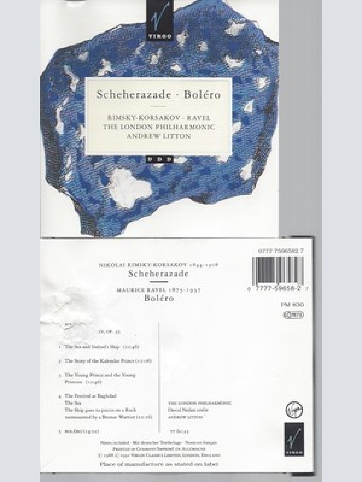 CD--LITTON/LPO -- ----KORSAKOV:SCHEHEZERADE--BOLERO