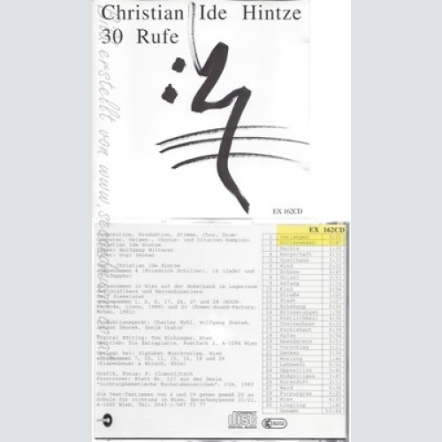 CD--CHRISTIAN DIE HINTZE--30 RUFE