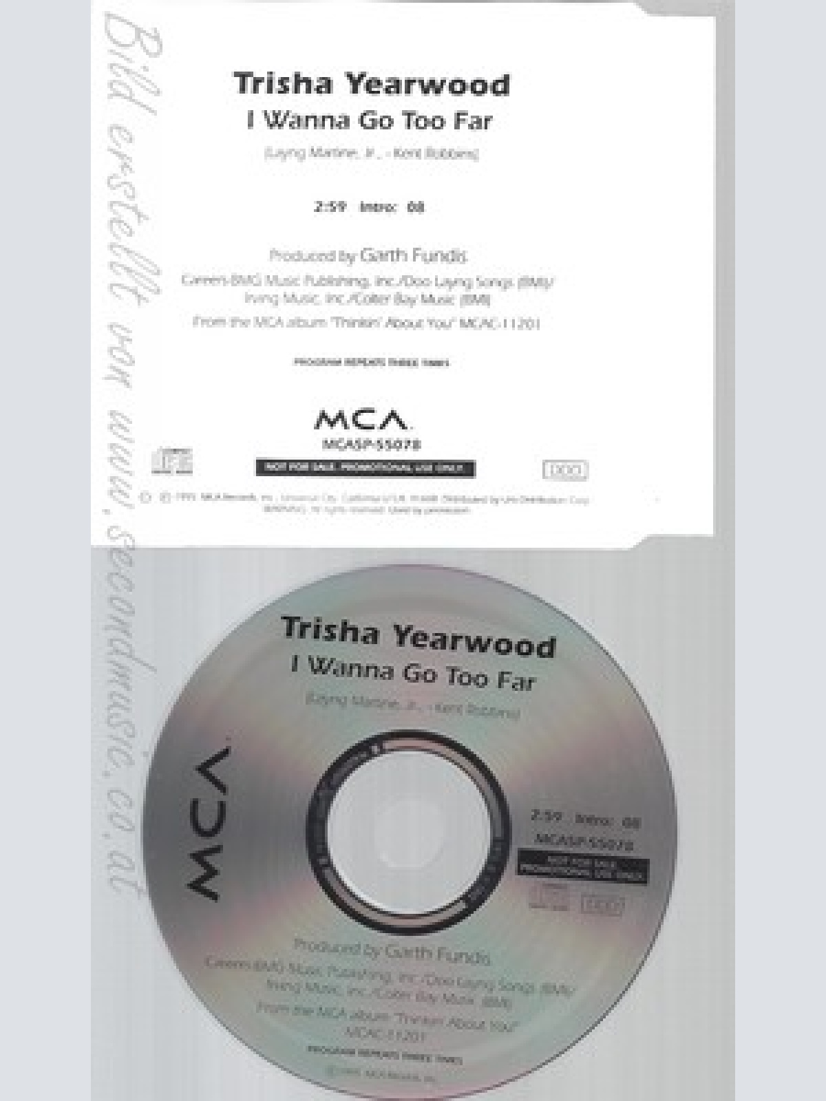 CD--TRISHA YEARWOOD--I WANNA GO TOO FAR--PROMO