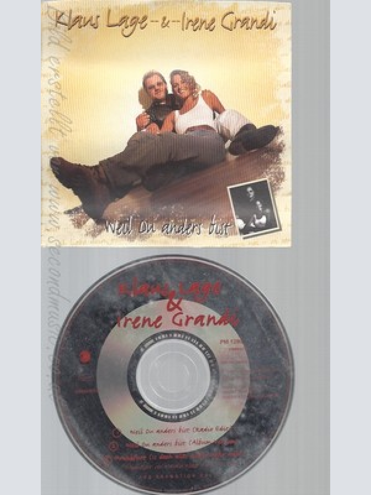 CD--KLAUS LAGE & IRENE GRANDI--WEIL DU ANDERS BIST--PROMO
