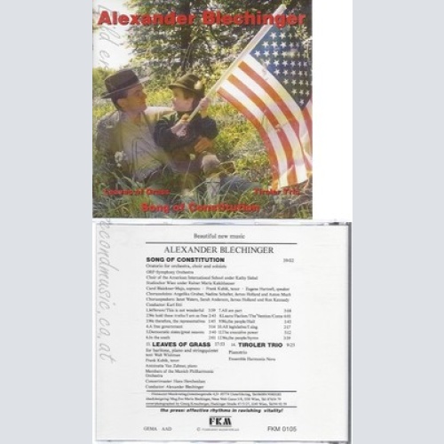 CD--ALEXANDER BLECHINGER--LEAVES OF GRASS--TIROLER DUO--SONG OF CONSTITION