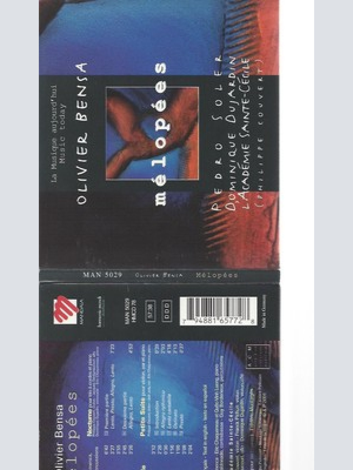 CD--PEDRO SOLER, ERIC CHAQUENEAU UND ACADEMIE SAINTE--ORCHESTER--2008--- MELOPEE