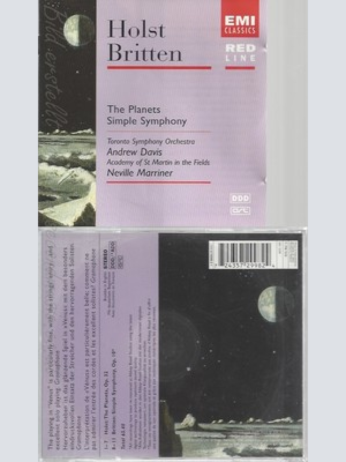 CD--BRITTEN -- / DAVIS, MARRINER, AMF UND GUSTAV HOLST -- -- -- RED LINE - HOLST