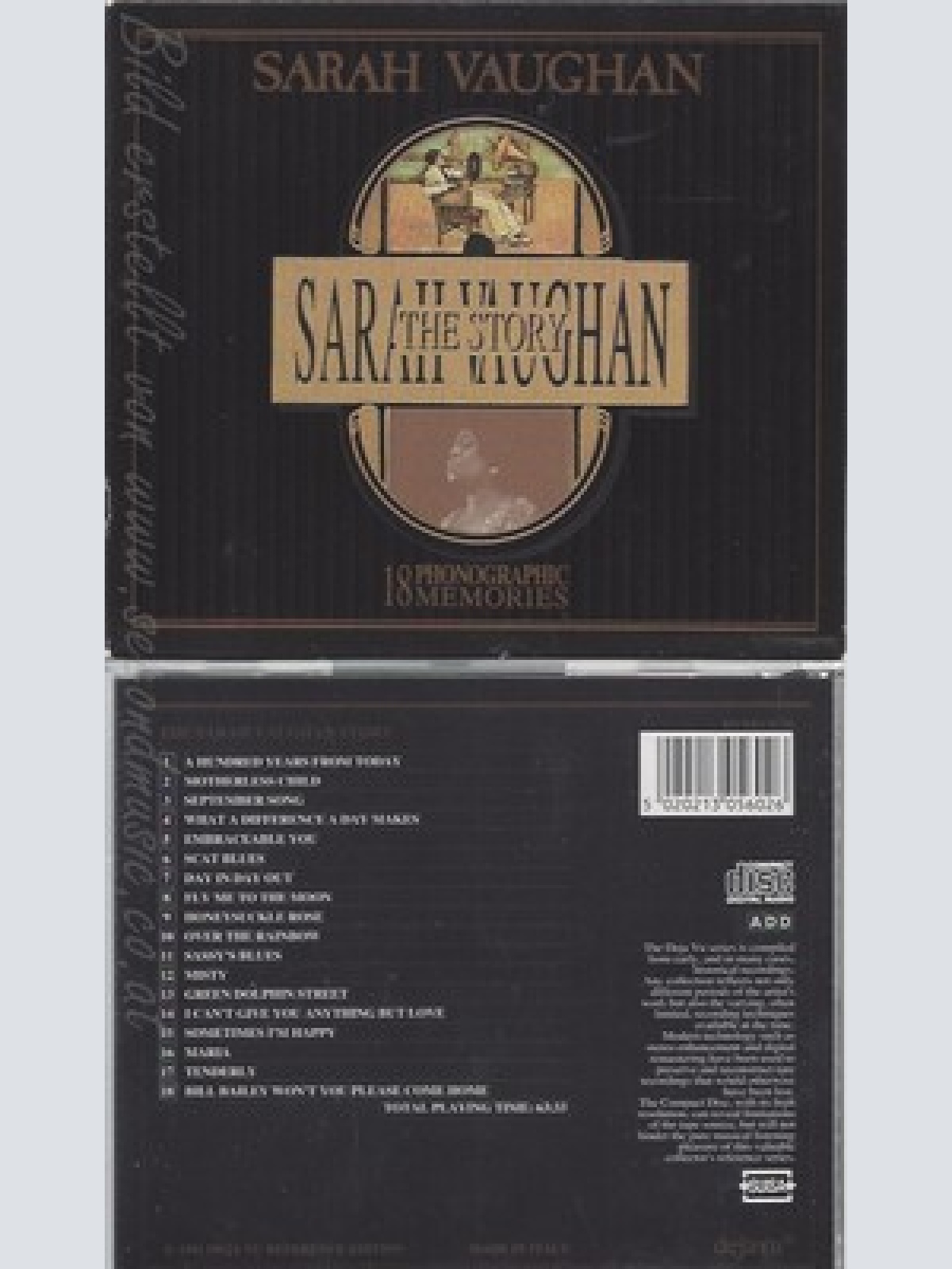 CD--SARAH VAUGHAN -THE STORY---IMPORT-