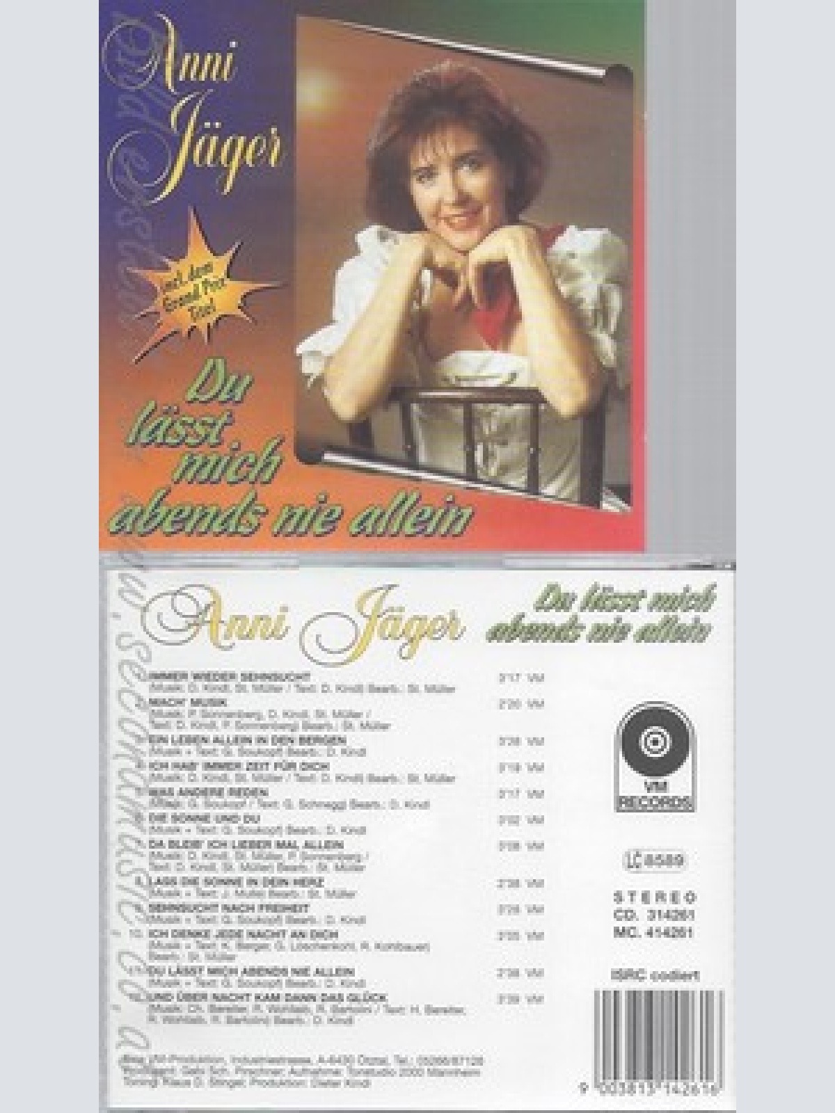 CD--ANNI JAEGER -- DU LAESST MICH ABENDS NIE ALLEI