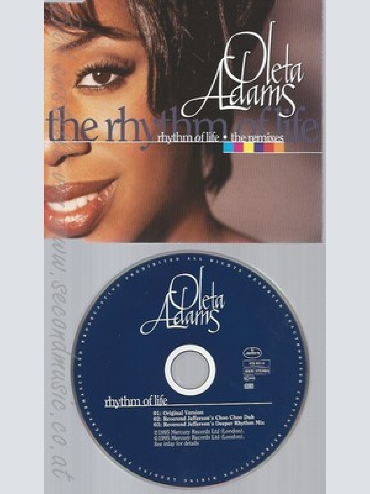 CD--OLETA ADAMS -- RHYTHM OF LIFE - THE REMIXES -MAXI-CD-