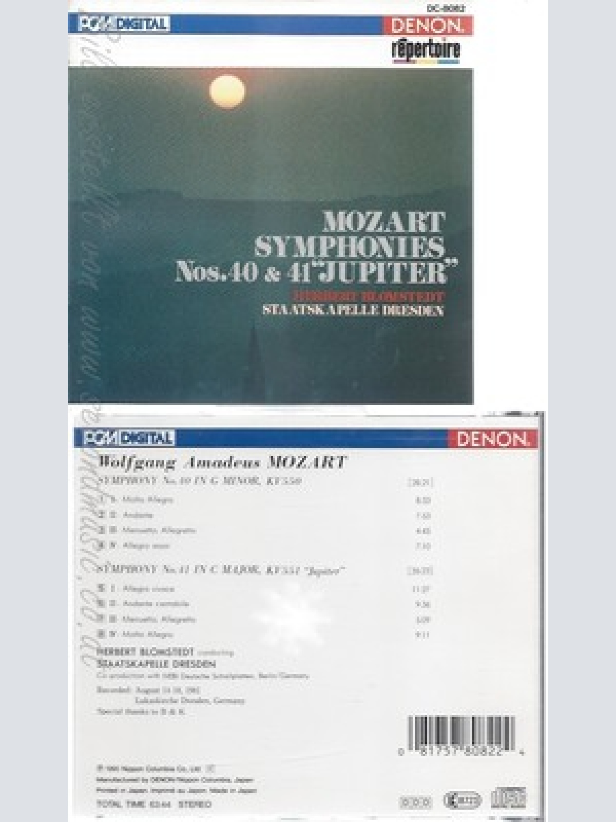 CD--HERBERT BLOMSTEDT, SD UND WOLFGANG AMADEUS MOZART -- -- -- SINFONIEN 40 UND