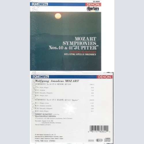 CD--HERBERT BLOMSTEDT, SD UND WOLFGANG AMADEUS MOZART -- -- -- SINFONIEN 40 UND