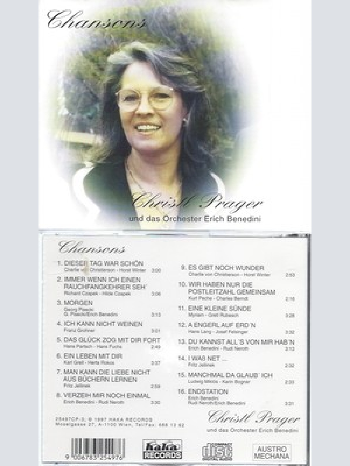 CD--CHRISTL PRAGER--CHANSONS
