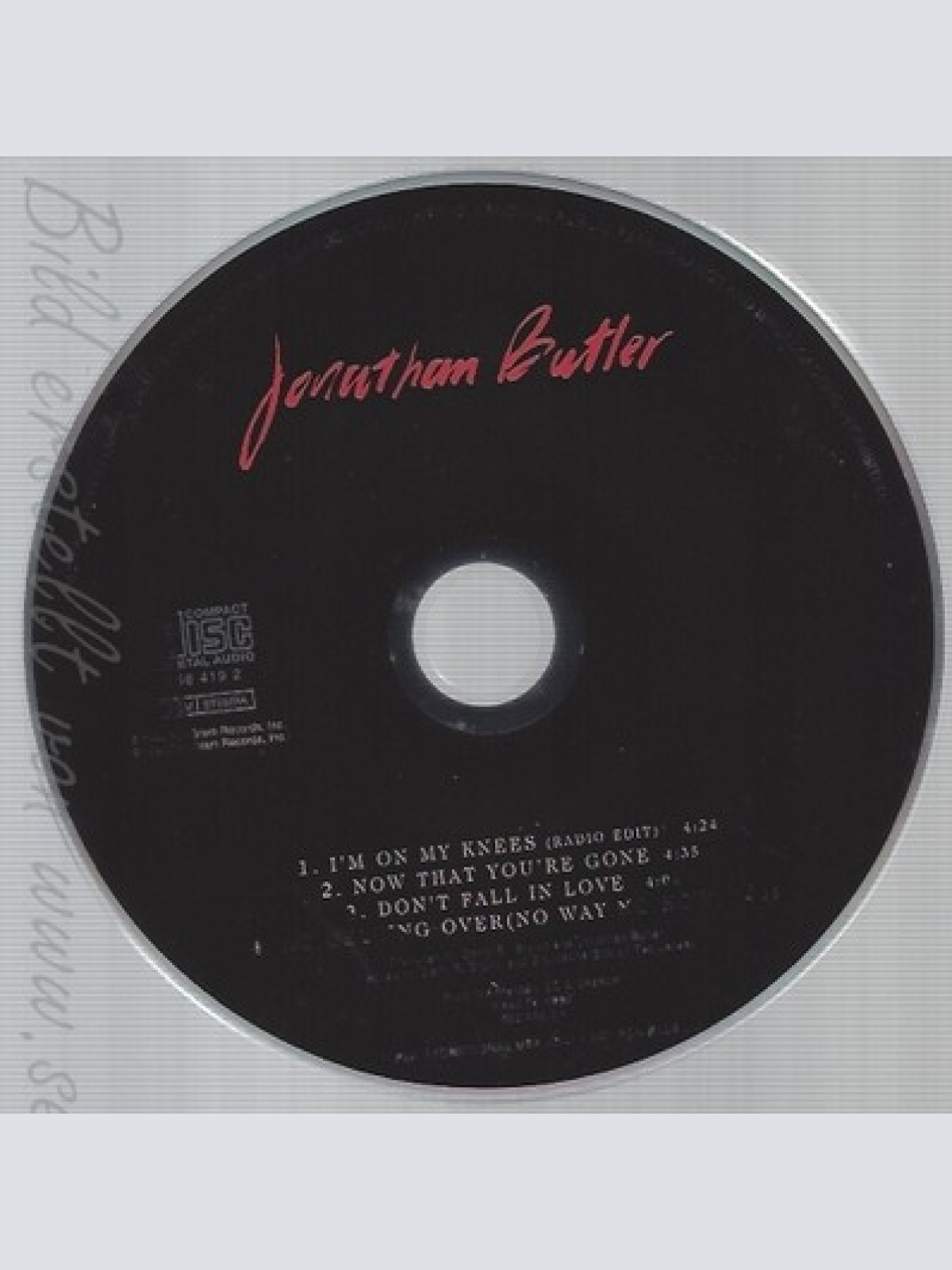 CD--JONATHAN BUTLER--I'M ON MY KNEES--PROMO