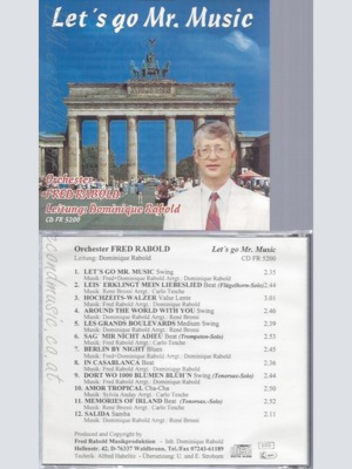 CD--ORCHESTER FRED RABOLD--LET'S GO MR MUSIC