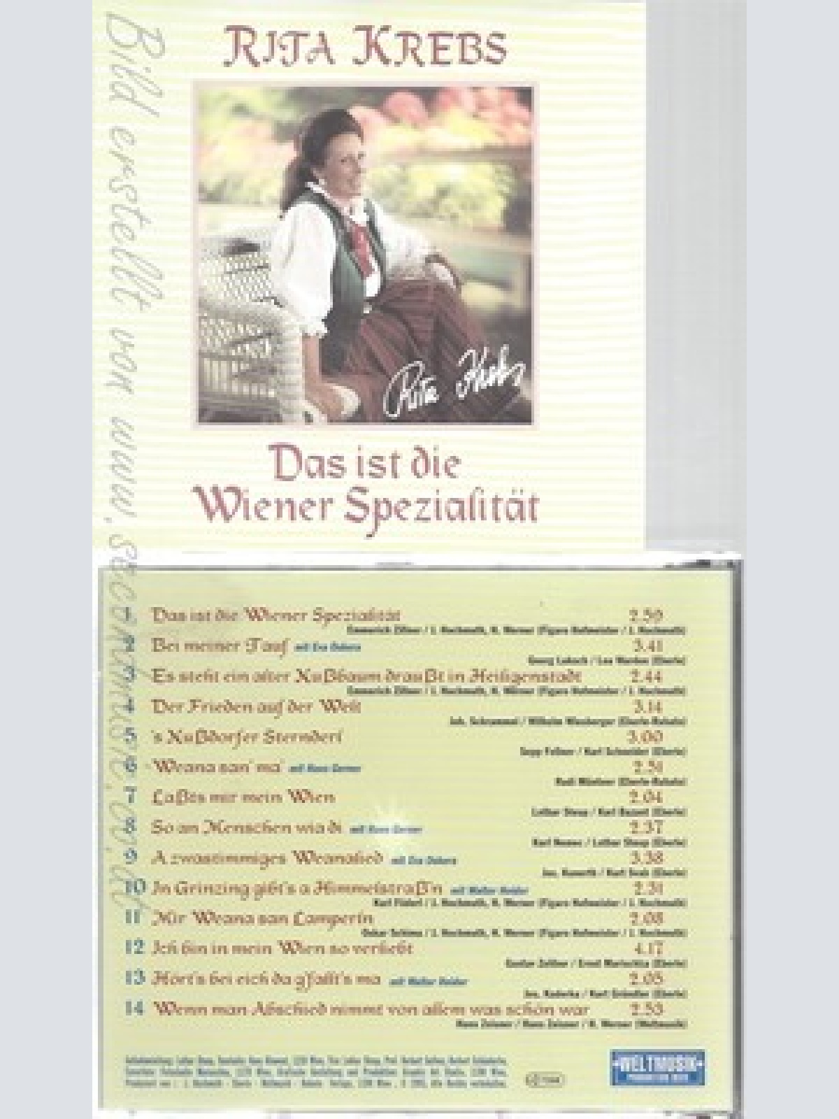 CD--RITA KREBS--DAS IST DIE WIENER SPEZIALITÄT