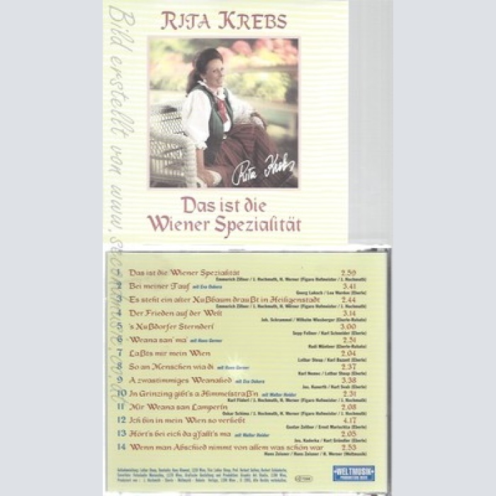 CD--RITA KREBS--DAS IST DIE WIENER SPEZIALITÄT