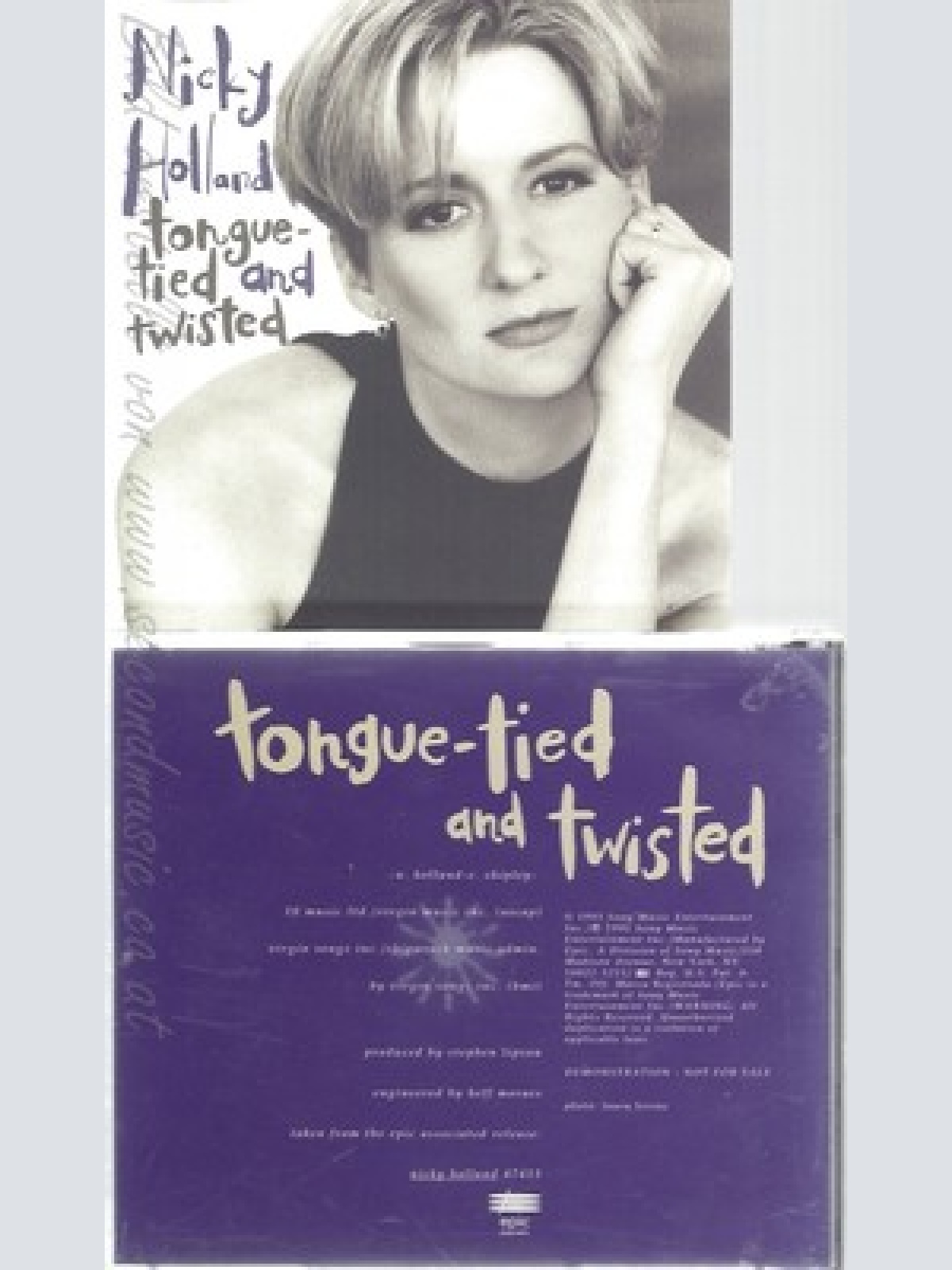 CD--NICKY HOLLAND--TONGUE-TIED AND TWISTED --PROMO