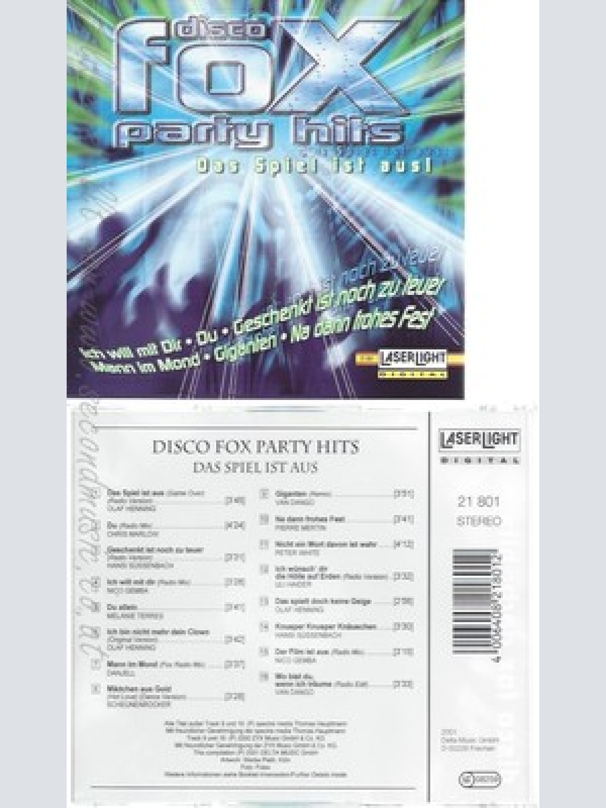 CD--VARIOUS -- DICO FOX PARTYHITS - DAS SPIEL IST AUS