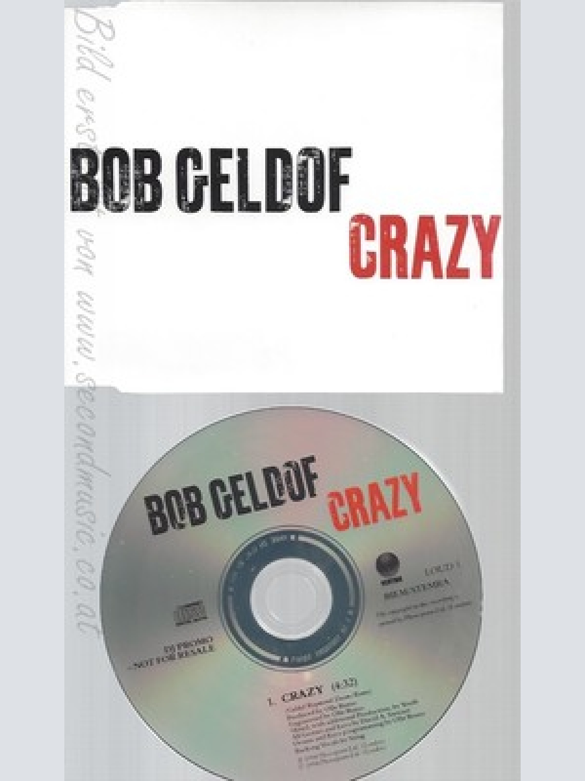 CD--BOB GELDOF--CRAZY--PROMO