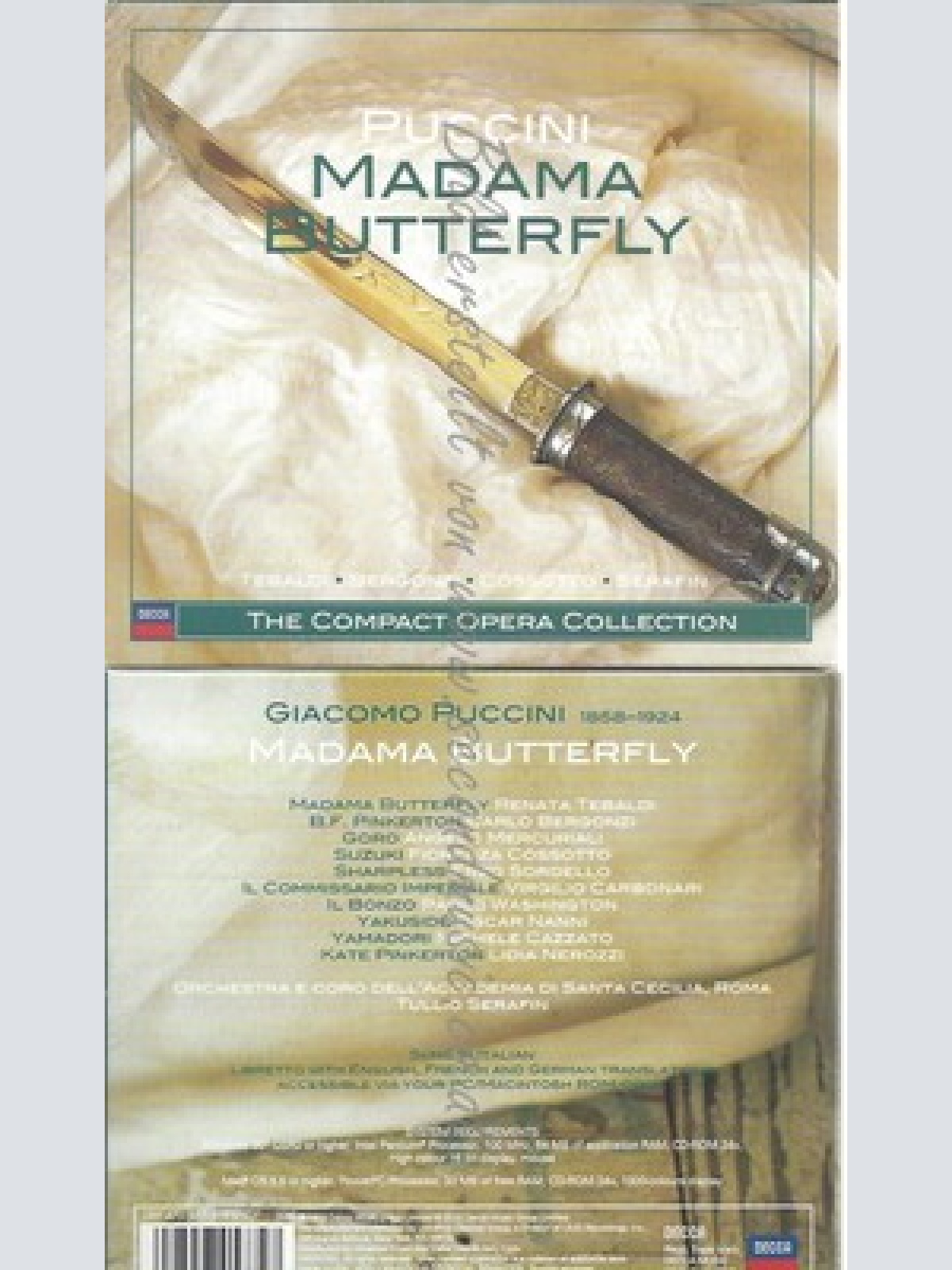 CD--TEBALDI, BERGONZI, SERAFIN UND OASCR -- --CD -- MADAMA BUTTERFLY --