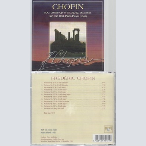 CD--FREDERIC CHOPIN UND BART VAN OORT -- CHOPIN: NOCTURNES OP. 9, 15, 32, 62