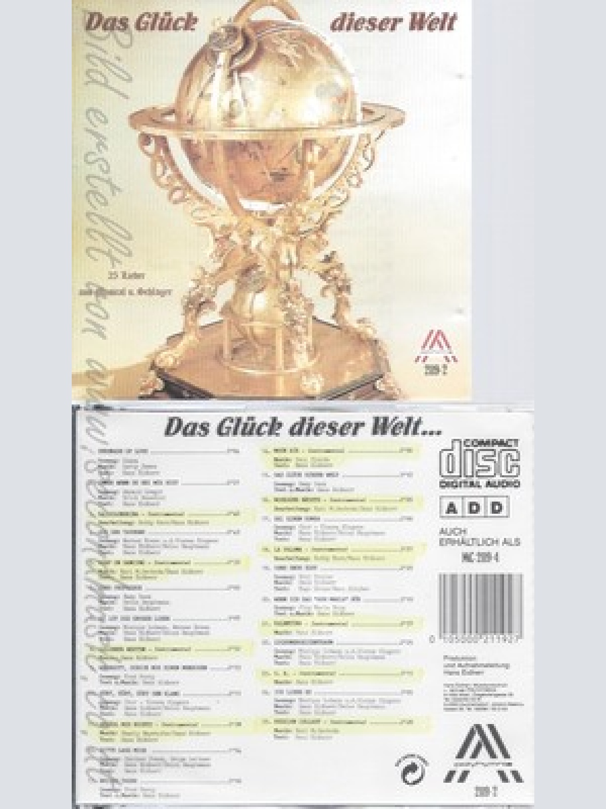 CD--DAS GLUECK DIESER WELT-MUSICAL UND SCHLAGER