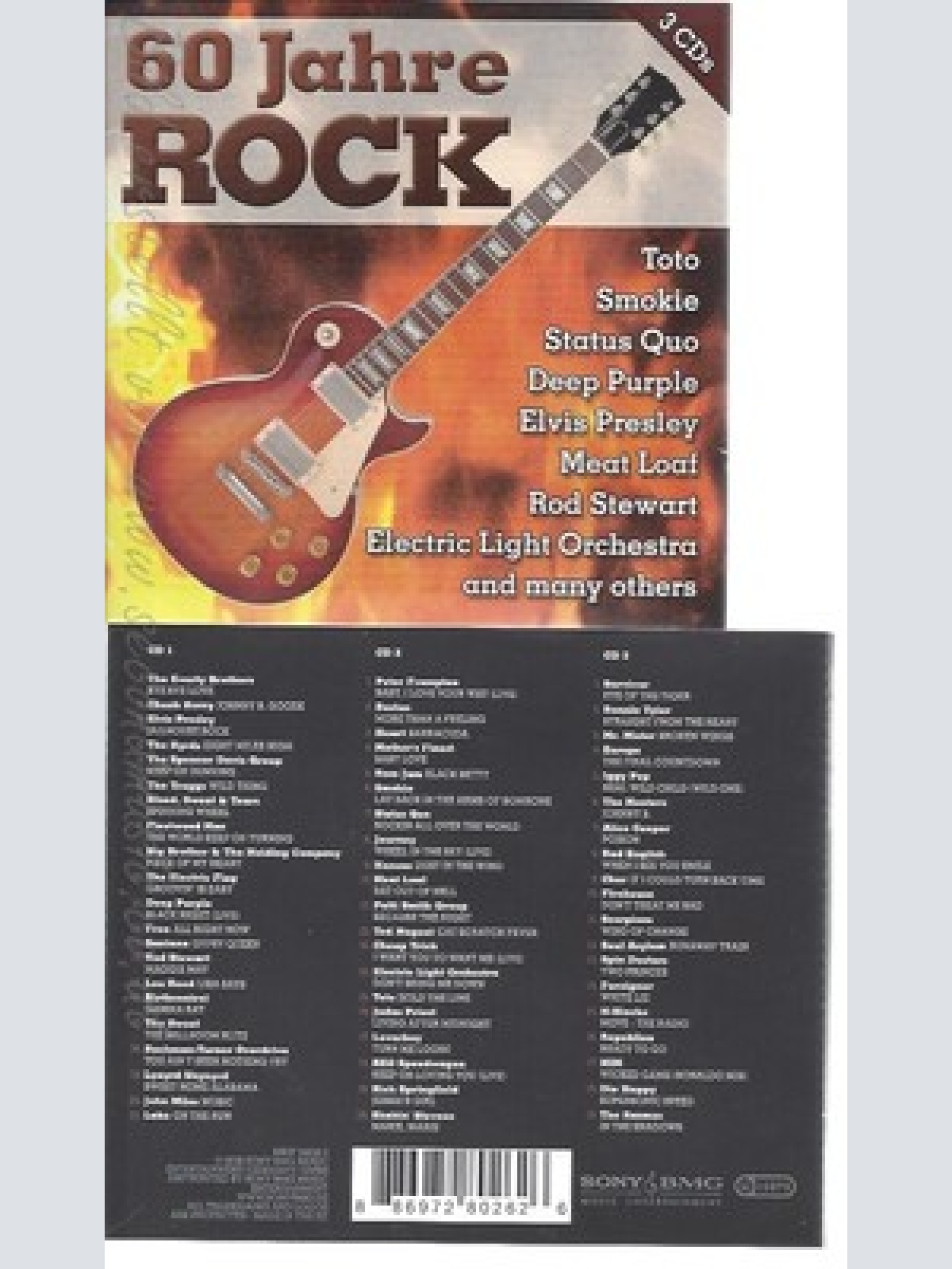 CD--SONYBMG--60 TRACKS -- EVERLY BROTHERS, ELVIS PRSLEY,60 JAHRE ROCK-3 CDS