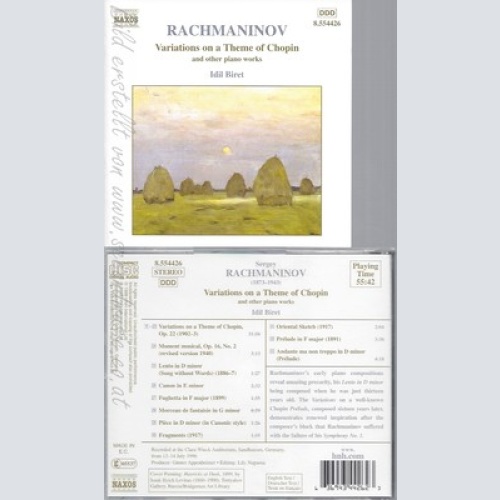 CD--IDIL BIRET UND SERGEJ RACHMANINOFF -- -- -- KLAVIERWERKE