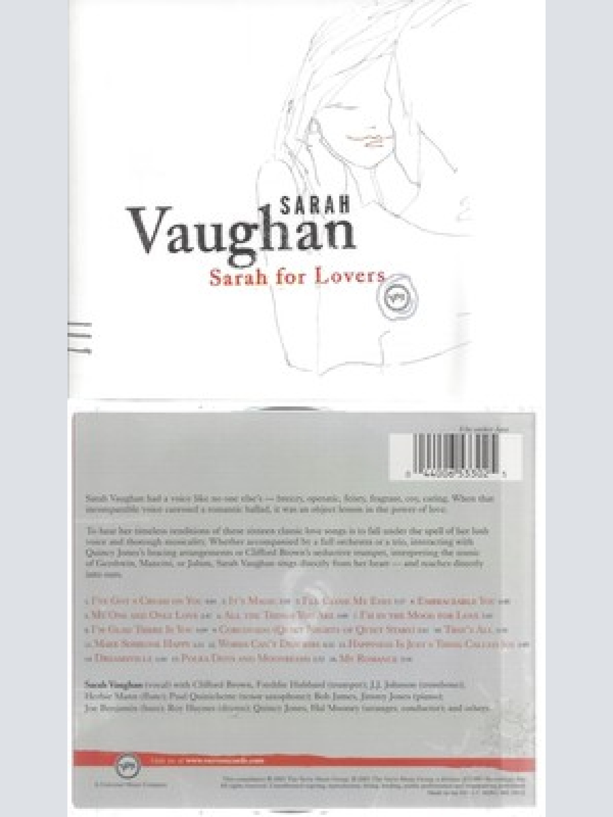 CD--SARAH VAUGHAN -- -- SARAH FOR LOVERS