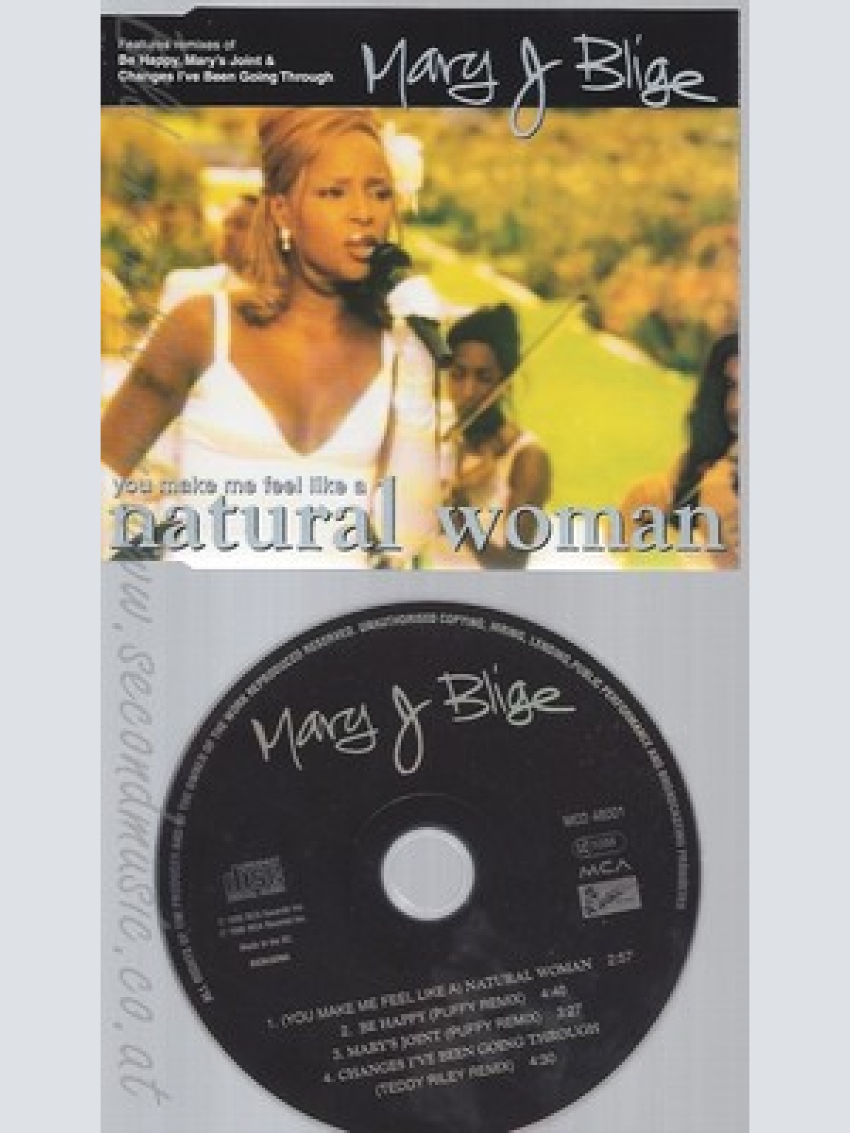CD--MARY J BLIGE - - - SINGLE -- YOU MAKE ME FEEL LIKE A NATURAL WOMAN