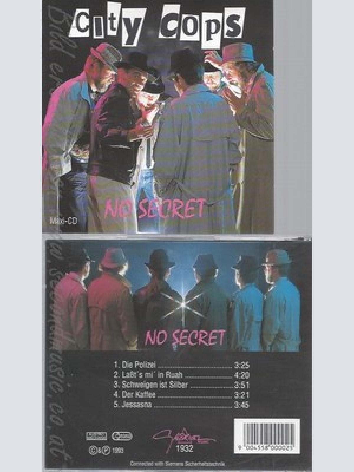 CD--CITY COPS -1995- - SINGLE -- NO SECRET