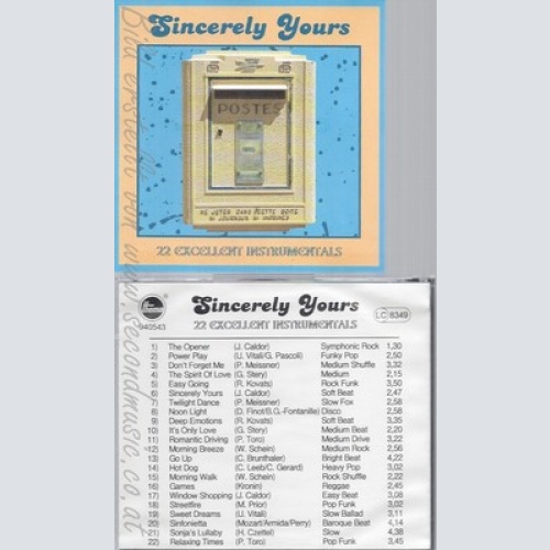 CD--SINCERELY YOURS--22 EXCELLENT INSTRUMENTALS