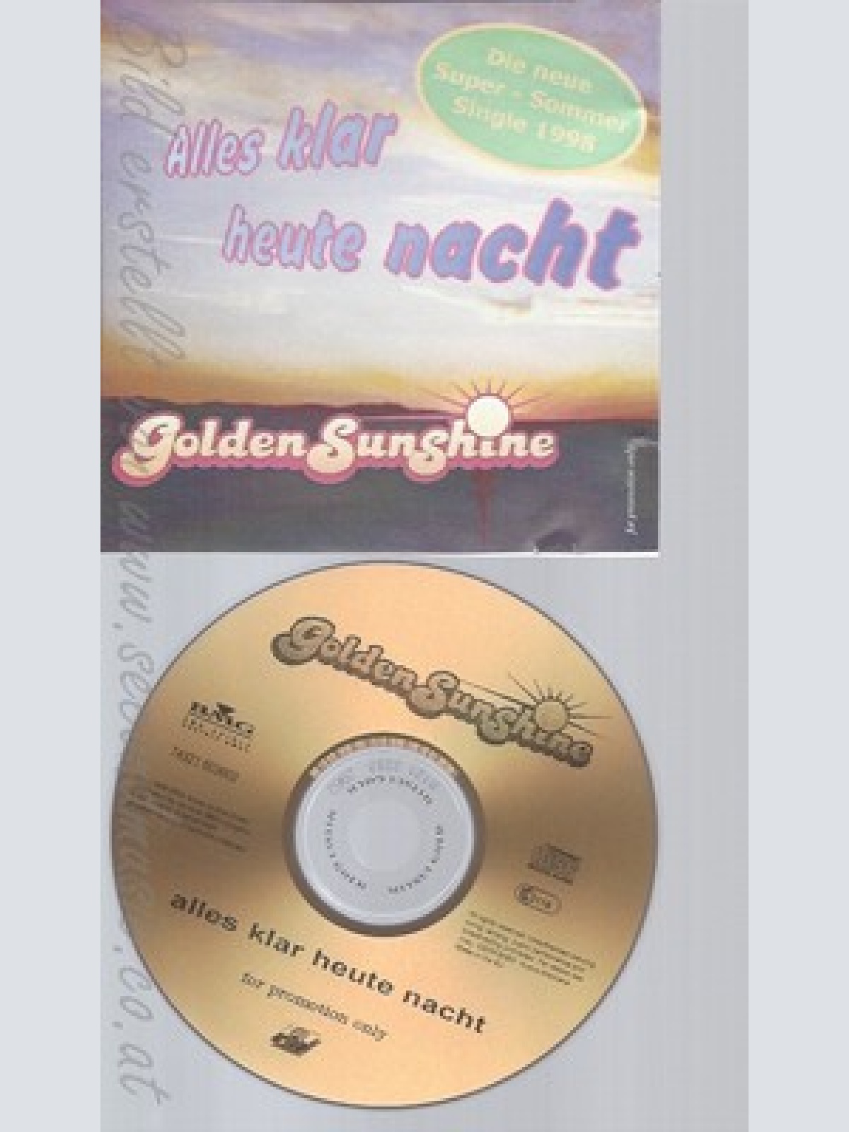 CD--GOLDEN SUNSHINE--ALLES KLAR HEUTE NACHT--PROMO-