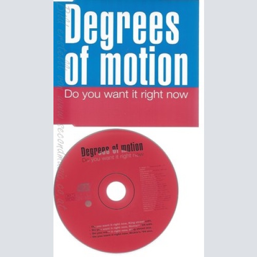 CD--DEGREES OF MOTION--DO YOU WANT IT RIGHT NOW