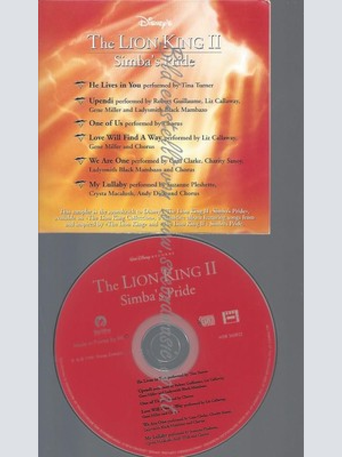 CD--PROMO--TH ELION KING--SIMBAS PRIDE