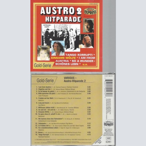 CD-- AUSTRO HITPARADE 2--OSTBAHN KURTI--MARON-VARIOUS