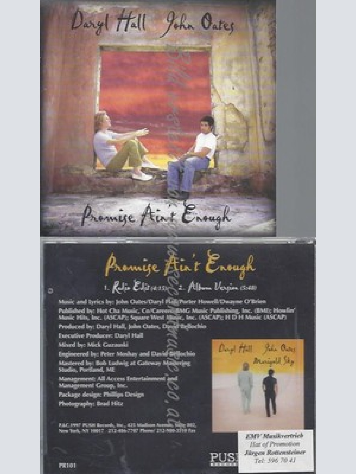 CD--PROMO--DARYL HALL & JOHN OATES--PROMISE AIN'T ENOUGH