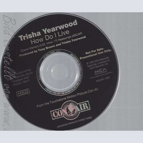 CD--TRISHA YEARWOOD--HOW DO I LIVE--PROMO--CONAIR