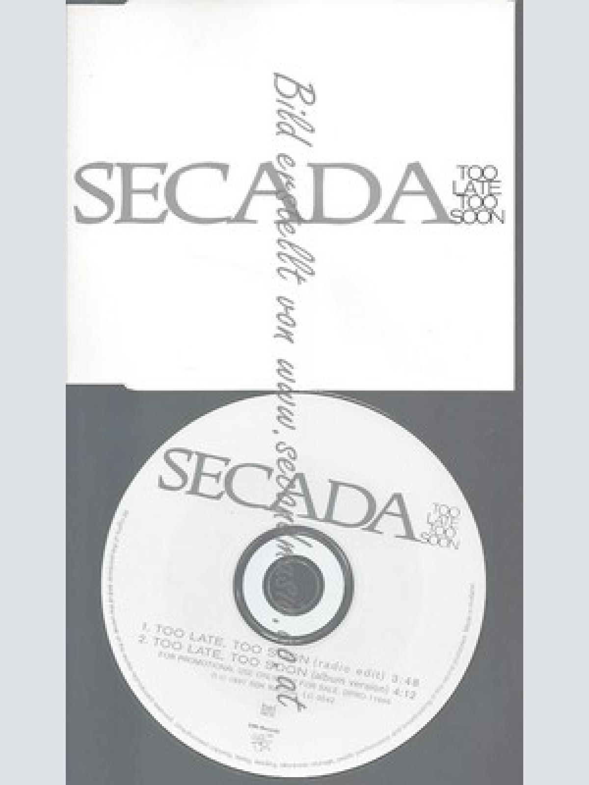 CD--PROMO--JOHN SECADA--TOO LATE TOO SOON--2 TRACKS