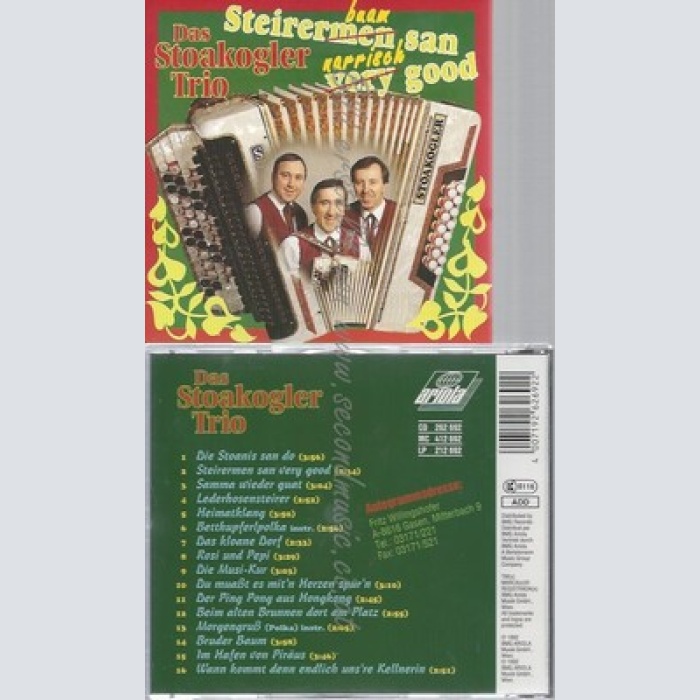 CD--STOAKOGLER TRIO -- -- STEIRER MEN SAN VERY GOOD