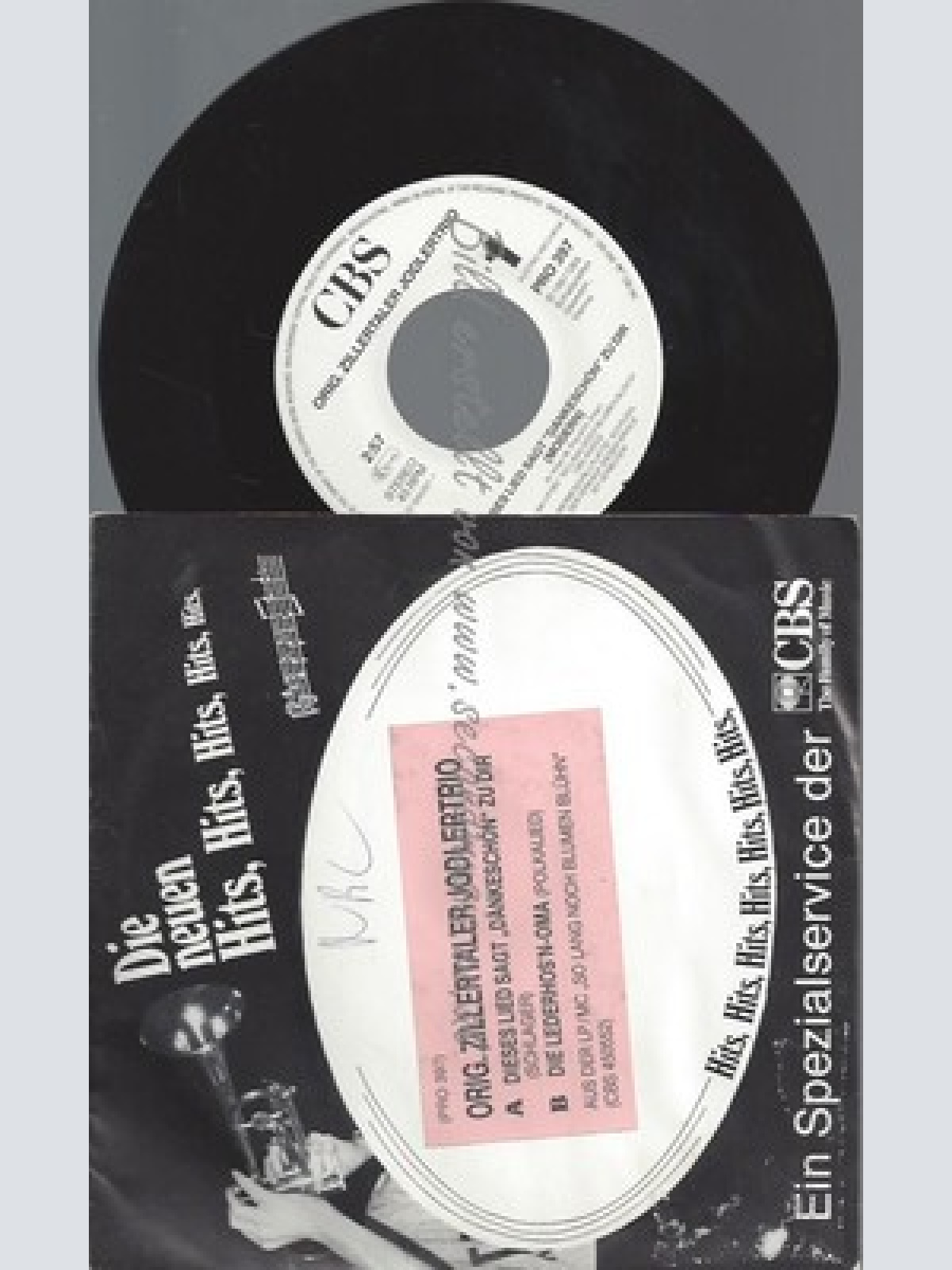 7"/ORIG ZILLERTALER JODLERTRIO DIESES LIED SAGT DANKESCHÖN ZU DIR--PROMO