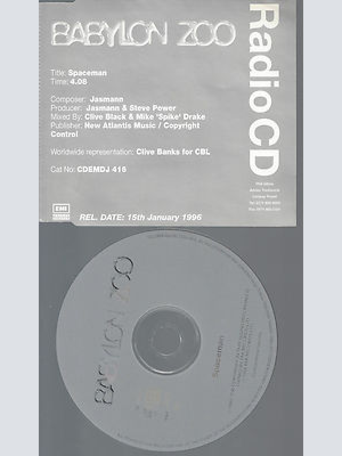 CD--BABYLON ZOO SPACEMAN--PROMO