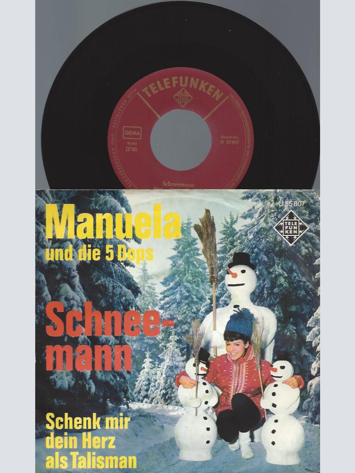 7"  Manuela   Und Die 5 Dops – Schneemann