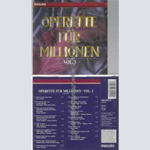 CD--JOSÉ CARRERAS,  --OPERETTE FÜR MILLIONEN VOL. 3