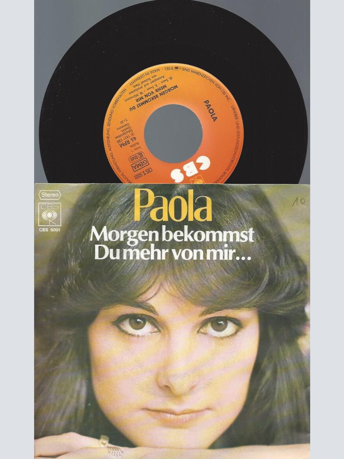 7" Paola  – Morgen Bekommst Du Mehr Von Mir..