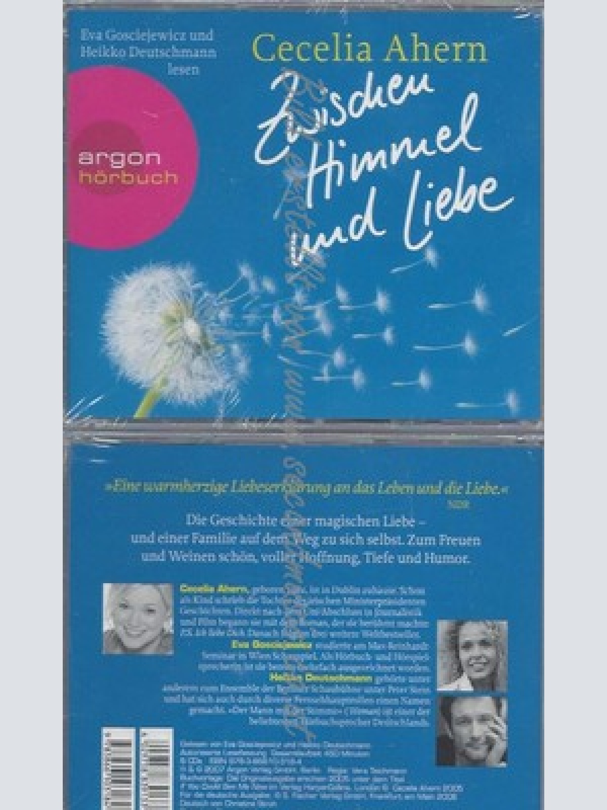 CD--CECELIA AHERN UND EVA GOSCIEJEWICZ--ZWISCHEN HIMMEL UND LIEBE -HÖRBESTSELLER